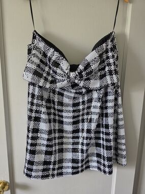 Eva Franco Black & White Sequin Mini